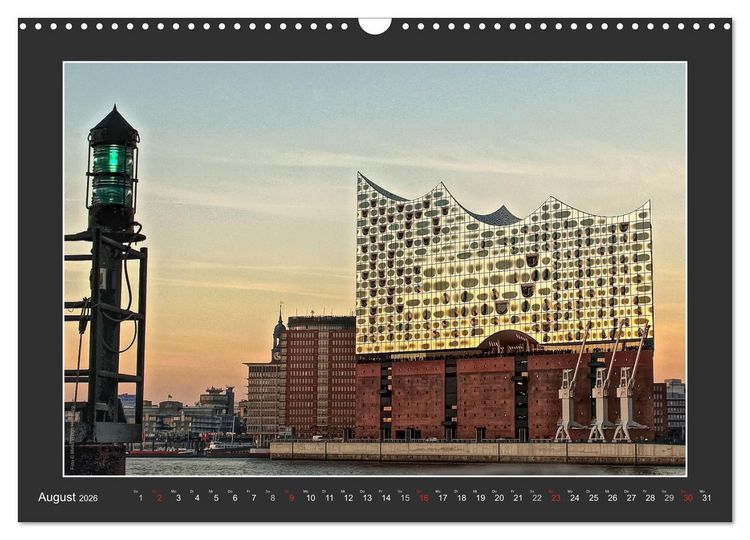 Produktbild: Die Elbphilharmonie Hamburg (Wandkalender 2026 DIN A3 quer), CALVENDO Monatskalender