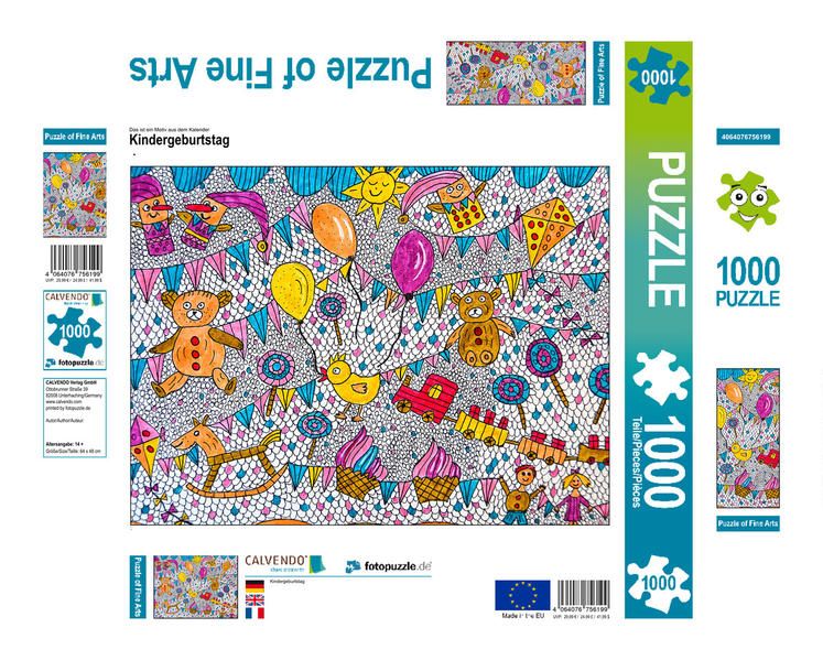 Produktbild: CALVENDO Puzzle Kindergeburtstag | 1000 Teile Lege-Gr&ouml;&szlig;e 64x48cm Foto-Puzzle f&uuml;r gl&uuml;ckliche Stunden