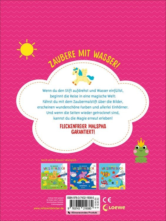 Produktbild: Das magische Wassermalbuch - Einh&ouml;rner