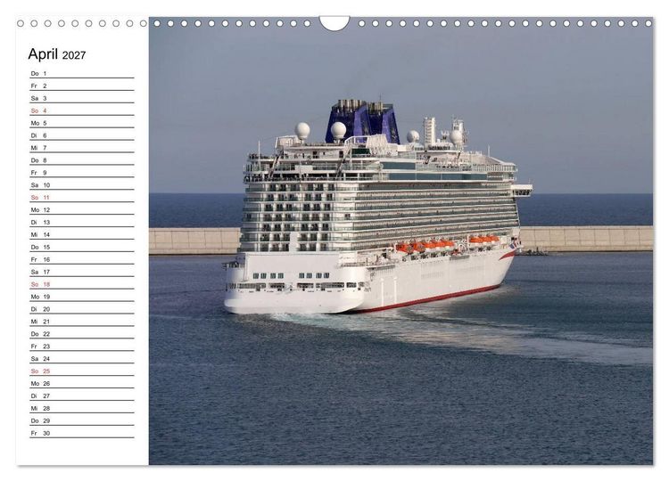 Produktbild: Giganten der Meere - Kreuzfahrtschiffe (Wandkalender 2027 DIN A3 quer), CALVENDO Monatskalender