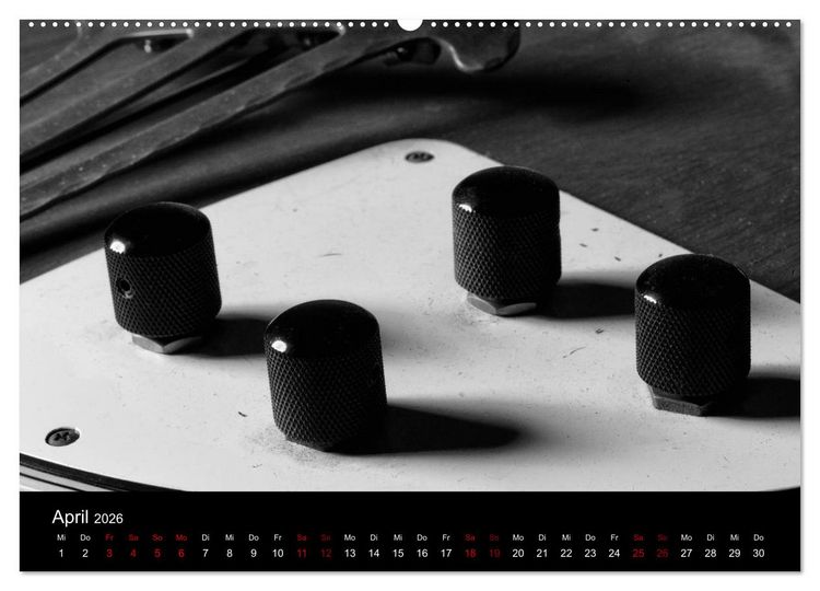 Produktbild: Regelwerke - Details alter E-Gitarren (Wandkalender 2026 DIN A2 quer), CALVENDO Monatskalender