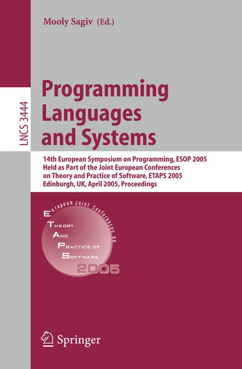 Produktbild: Programming Languages and Systems