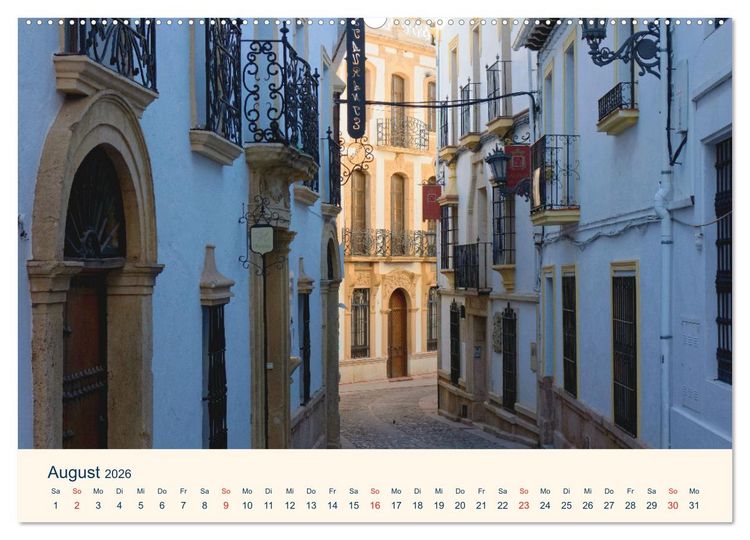 Produktbild: Hola Portugal und Spanien (Wandkalender 2026 DIN A2 quer), CALVENDO Monatskalender