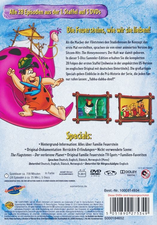 Produktbild: Familie Feuerstein - Staffel 1 [CE] [5 DVDs]