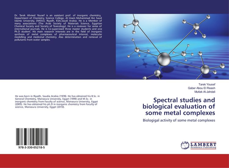 Produktbild: Spectral studies and biological evaluation of some metal complexes