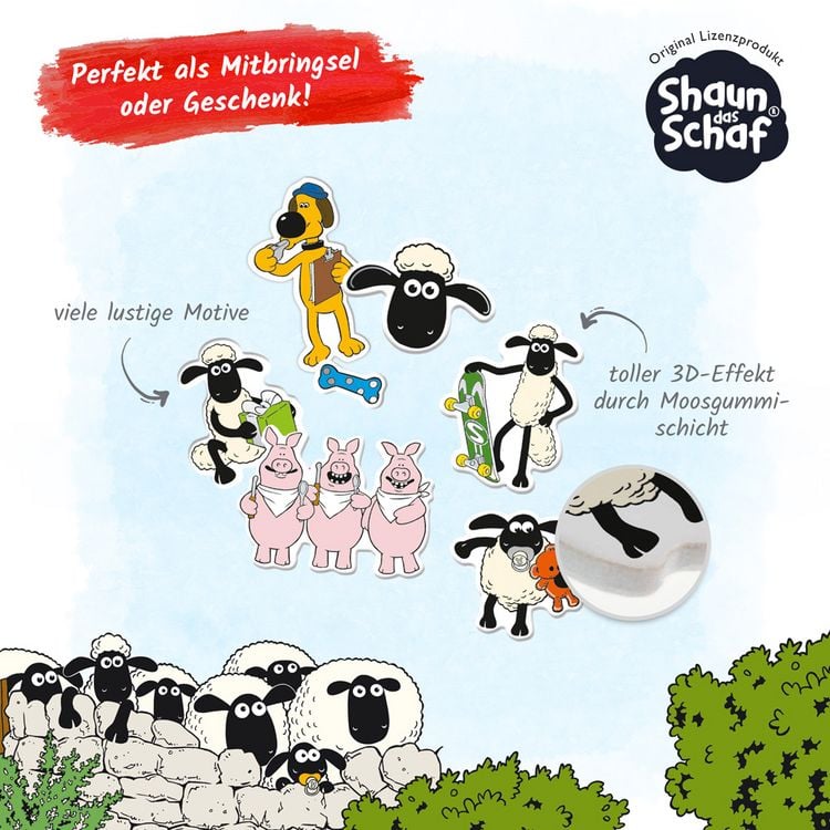 Produktbild: Tr&ouml;tsch Shaun das Schaf Soft-Sticker