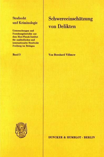 Produktbild: Schwereeinsch&auml;tzung von Delikten.