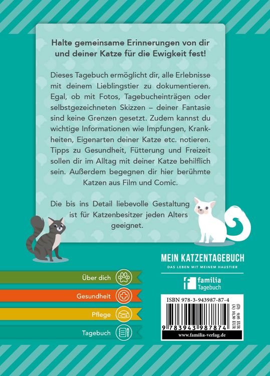 Pigna Tagebuch 12 Monate Mit Süßen Welpen-Motiv – Datumsfrei, Liniert, Thema Hunde/Katzen