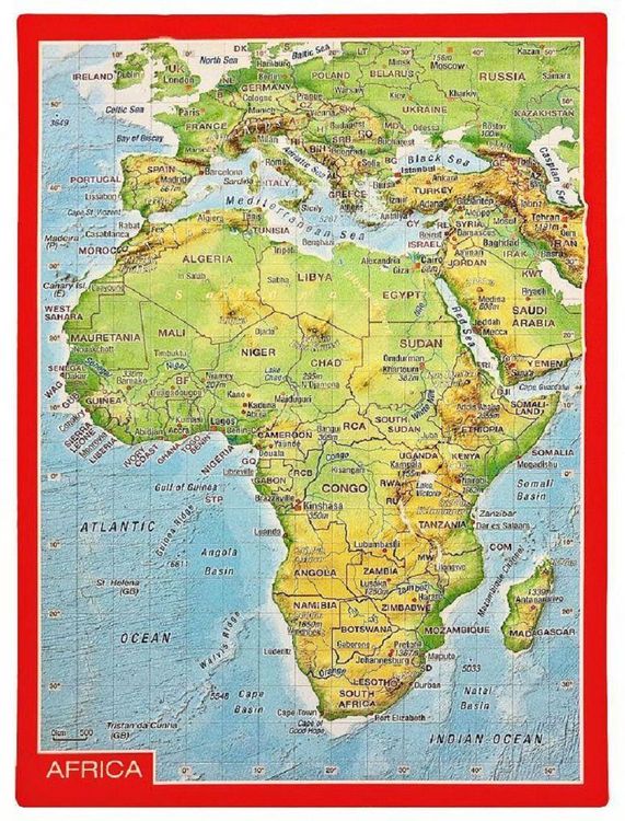 Produktbild: Reliefpostkarte Afrika