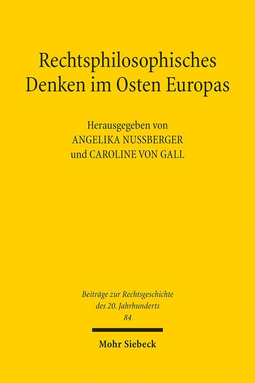 Produktbild: Rechtsphilosophisches Denken im Osten Europas