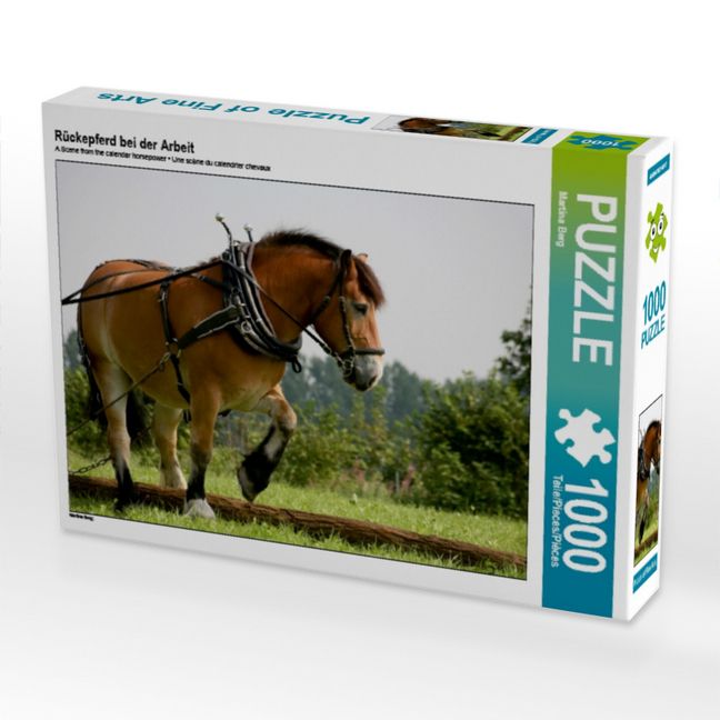 Produktbild: CALVENDO Puzzle R&uuml;ckepferd bei der Arbeit | 1000 Teile Lege-Gr&ouml;&szlig;e 64x48cm Foto-Puzzle f&uuml;r gl&uuml;ckliche Stunden