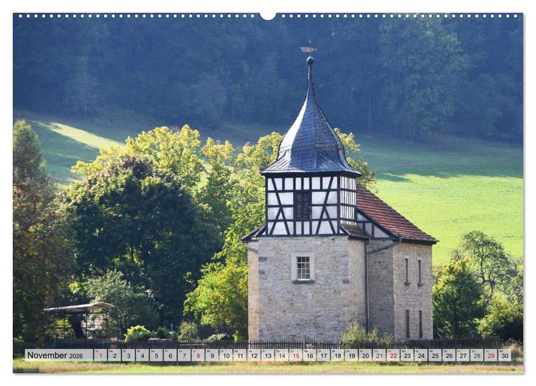 Produktbild: Wunderbares Th&uuml;ringen - besondere Dorfkirchen (hochwertiger Premium Wandkalender 2026 DIN A2 quer), Kunstdruck in Hochglanz