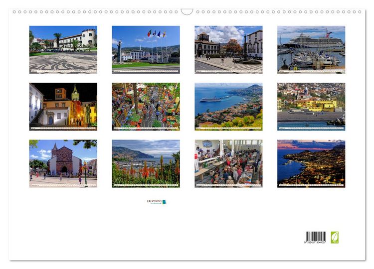 Produktbild: Funchal - Die Hauptstadt von Madeira (Wandkalender 2026 DIN A2 quer), CALVENDO Monatskalender