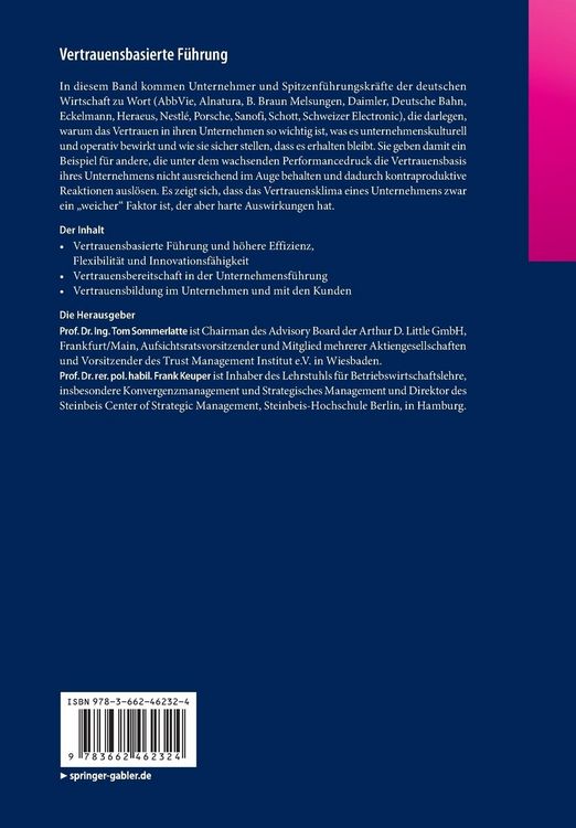 Produktbild: Vertrauensbasierte F&uuml;hrung