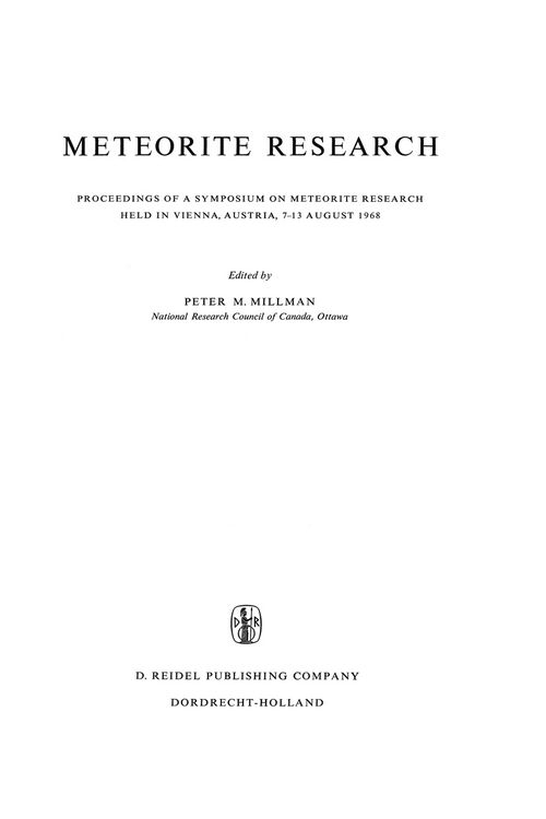 Produktbild: Meteorite Research