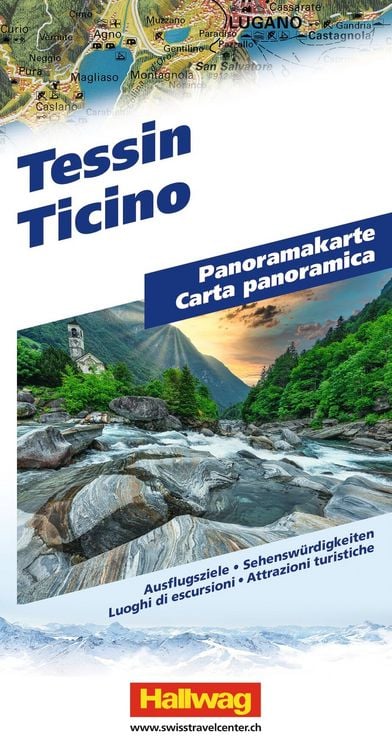 Produktbild: Hallwag Panoramakarte Tessin