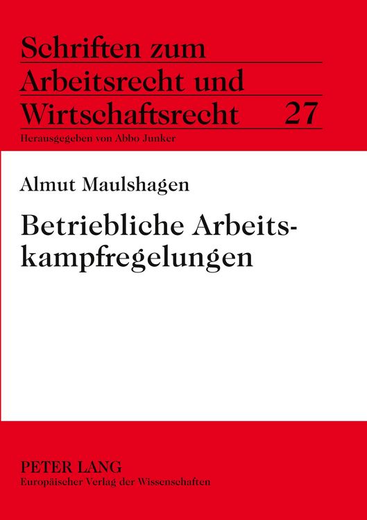 Produktbild: Betriebliche Arbeitskampfregelungen