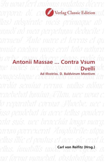 Produktbild: Antonii Massae ... Contra Vsum Dvelli