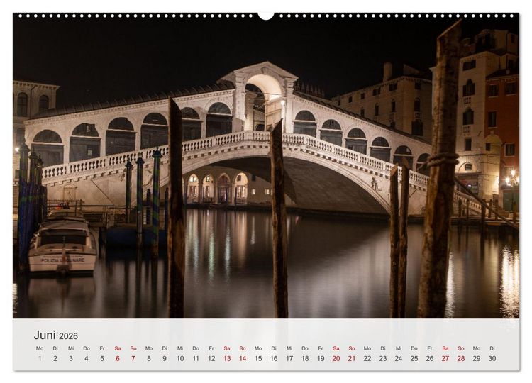 Produktbild: Venedig - Romantische Stadt am Canal Grande (hochwertiger Premium Wandkalender 2026 DIN A2 quer), Kunstdruck in Hochglanz