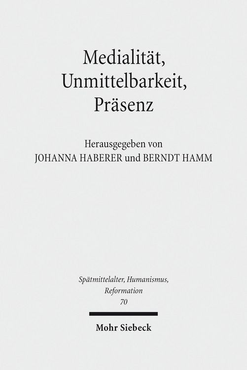Produktbild: Medialit&auml;t, Unmittelbarkeit, Pr&auml;senz