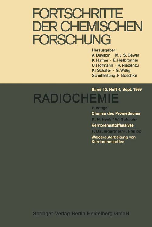 Produktbild: Fortschritte der Chemischen Forschung