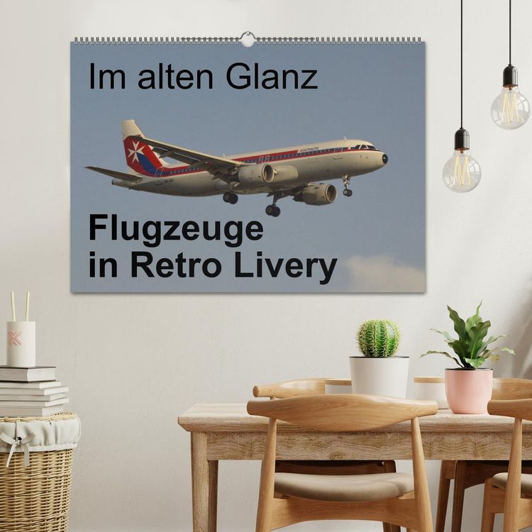 Produktbild: Im alten Glanz: Flugzeuge in Retro Livery (Wandkalender 2026 DIN A2 quer), CALVENDO Monatskalender