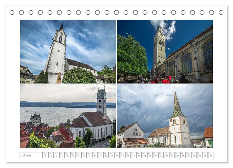 Produktbild: Gottesh&auml;user am Bodensee (Tischkalender 2026 DIN A5 quer), CALVENDO Monatskalender
