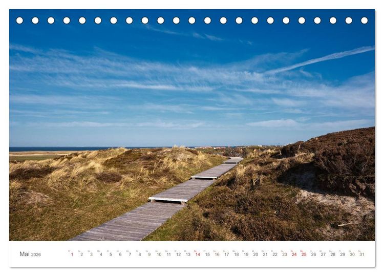 Produktbild: Stege & Wege auf Sylt (Tischkalender 2026 DIN A5 quer), CALVENDO Monatskalender