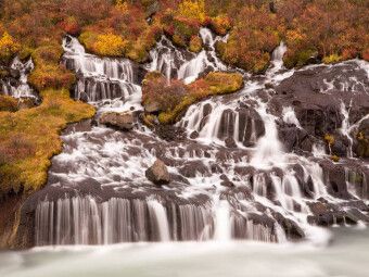 Produktbild: CALVENDO Puzzle Hraunfossar | 1000 Teile Lege-Gr&ouml;&szlig;e 64x48cm Foto-Puzzle f&uuml;r gl&uuml;ckliche Stunden