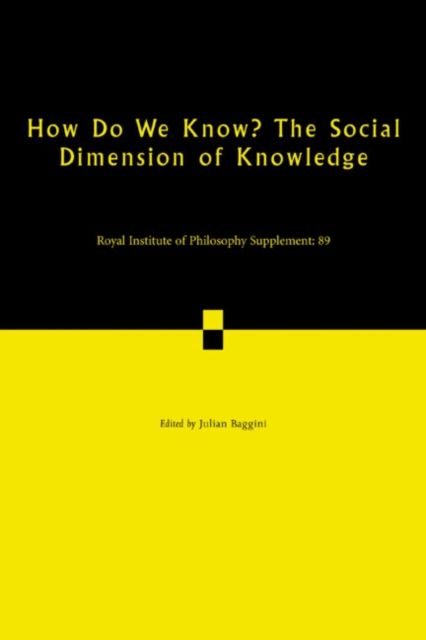 Produktbild: How Do We Know? the Social Dimension of Knowledge: Volume 89