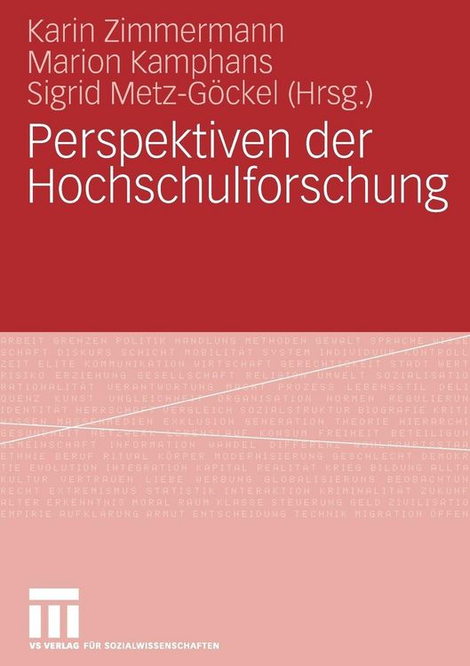 Produktbild: Perspektiven der Hochschulforschung