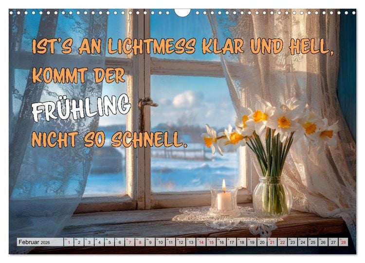 Produktbild: Bauernweisheiten - Stimmen der Natur (Wandkalender 2026 DIN A3 quer), CALVENDO Monatskalender