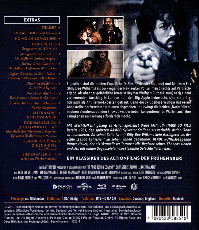Produktbild: Nachtfalken (Blu-ray) (+Bonus-DVD)