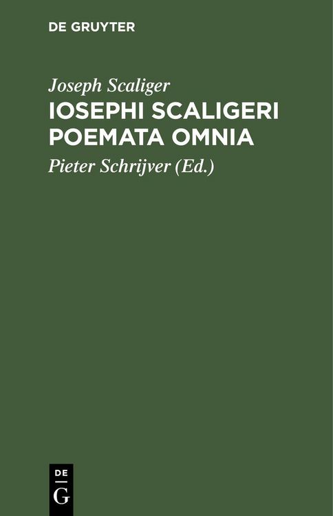 Produktbild: Iosephi Scaligeri Poemata omnia