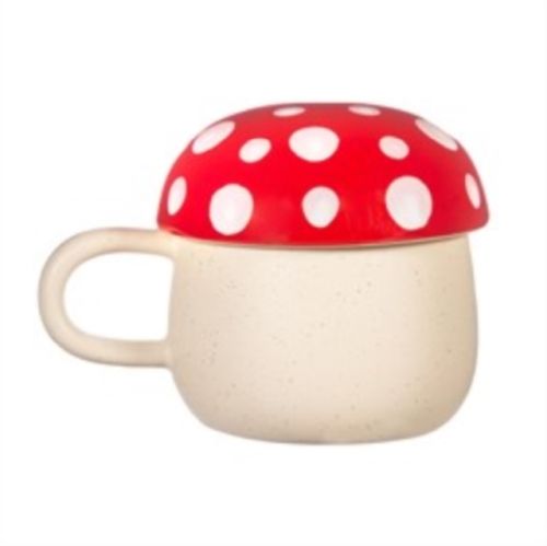 Produktbild: Red Mushroom Mug with Lid
