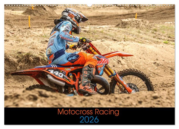 Produktbild: Motocross Racing 2026 (Wandkalender 2026 DIN A2 quer), CALVENDO Monatskalender