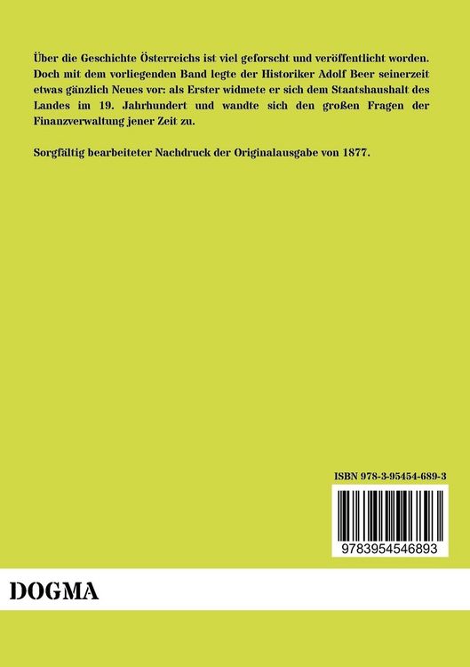 Produktbild: Die Finanzen &Ouml;sterreichs im XIX. Jahrhundert
