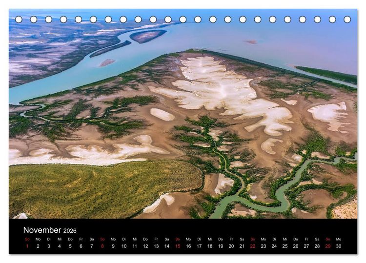 Produktbild: Australien 2026 Kimberley aus der Vogelperspektive (Tischkalender 2026 DIN A5 quer), CALVENDO Monatskalender