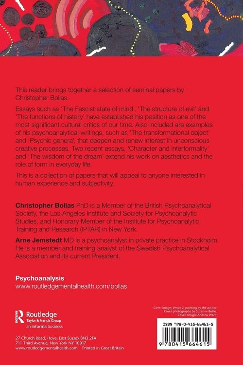 Produktbild: The Christopher Bollas Reader