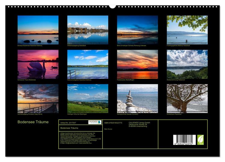 Produktbild: Bodensee Tr&auml;ume (hochwertiger Premium Wandkalender 2026 DIN A2 quer), Kunstdruck in Hochglanz