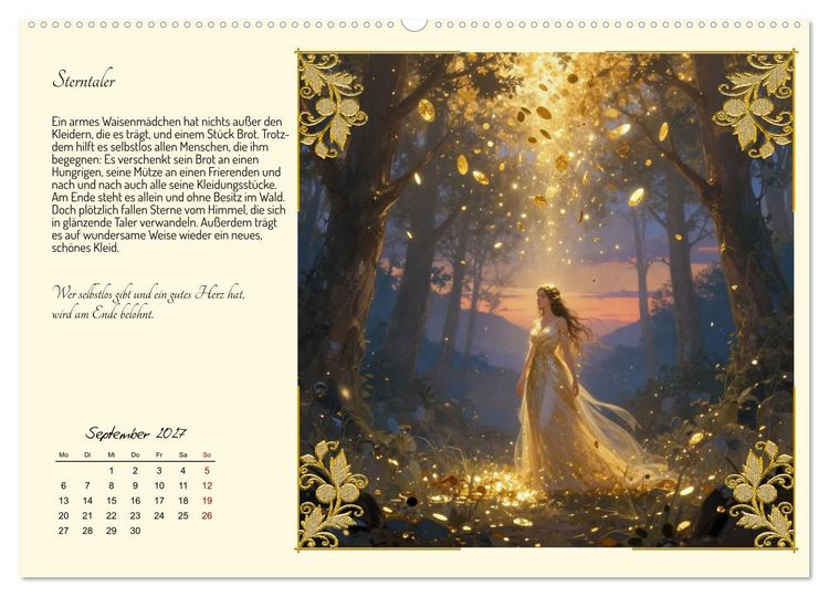 Produktbild: Die sch&ouml;nsten M&auml;rchen (hochwertiger Premium Wandkalender 2027 DIN A2 quer), Kunstdruck in Hochglanz