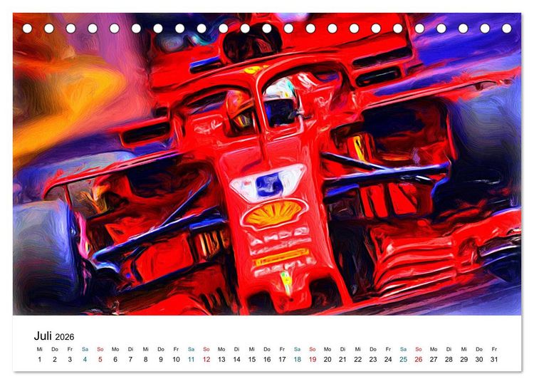 Produktbild: K&ouml;nigsklasse FORMEL 1 (Tischkalender 2026 DIN A5 quer), CALVENDO Monatskalender