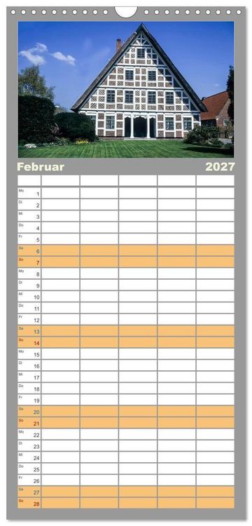 Produktbild: Familienplaner 2027 - Das Alte Land- im Rhythmus der Jahreszeiten mit 5 Spalten (Wandkalender, 21 x 45 cm) CALVENDO