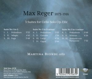 Produktbild: Reger:3 Suites For Cello Solo