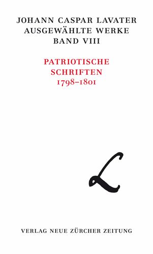 Produktbild: Johann Caspar Lavater, Ausgew&auml;hlte Werke, Band VIII