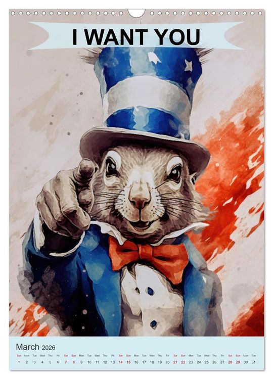 Produktbild: I want you animals (Wall Calendar 2026 DIN A3 portrait), CALVENDO 12 Month Wall Calendar