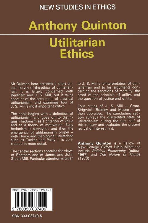 Produktbild: Utilitarian Ethics
