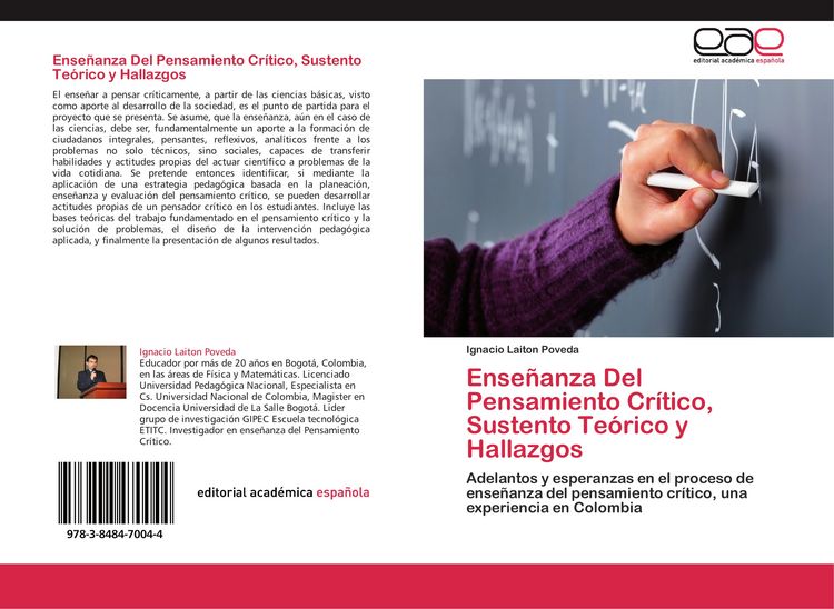 Produktbild: Ense&ntilde;anza Del Pensamiento Cr&iacute;tico, Sustento Te&oacute;rico y Hallazgos