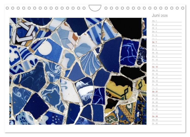 Produktbild: Kacheln und Mosaiken in Barcelona (Wandkalender 2026 DIN A4 quer), CALVENDO Monatskalender
