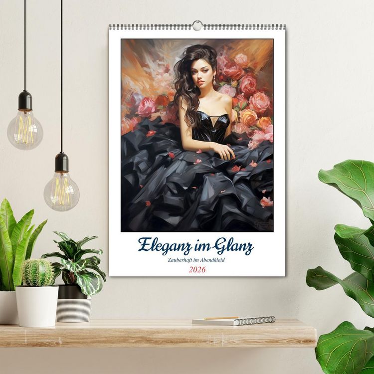 Produktbild: Eleganz im Glanz. Zauberhaft im Abendkleid (Wandkalender 2026 DIN A2 hoch), CALVENDO Monatskalender
